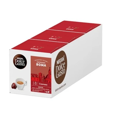 Abbildung von NESCAFÉ DOLCE GUSTO Inspirazione Italiana Espresso Roma Kaffeekapseln 3er Pack (3 x 16 Portionen)