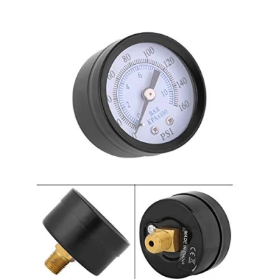 Abbildung von Manometer, 1/8&quot; NTP Pressure Gauge Mini Manometer für Kraftstoff Luft Öl Wasser 0 160 psi / 10 bar 1/8 Zoll NPT Gewinde