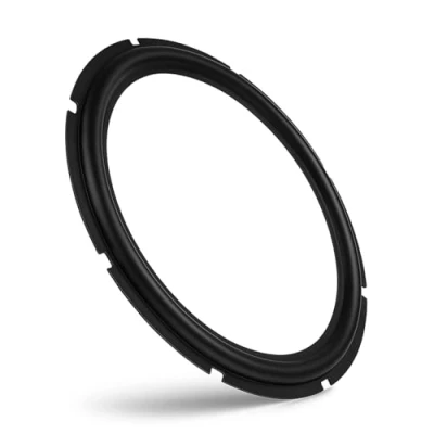 Abbildung von 12 Zoll perforierter Gummi Lautsprecher, Schaumstoffrand, Surround Subwoofer, Ersatzteile für die Reparatur des Lautsprechers oder zum Basteln (schwarz)