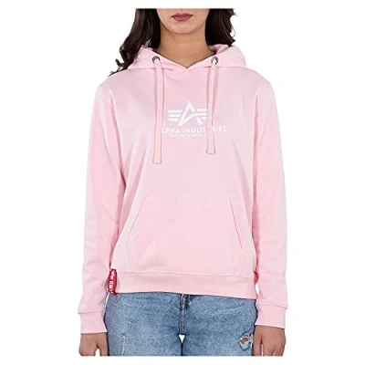 Abbildung von Alpha Industries NEW Basic Hoody Kapuzenpullover, Damen, Größe: XL, Pastel pink