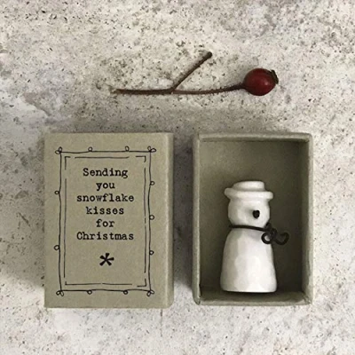 Abbildung von East of India Schneemann Schneeflocke Kisses Matchbox