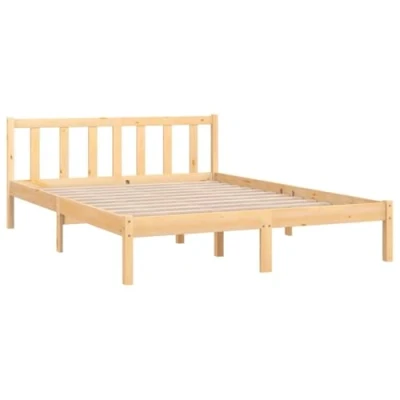 Abbildung von vidaXL Kiefer Massivholzbett Bettgestell Bett Holzbett Doppelbett Futonbett Bettrahmen Schlafzimmerbett Schlafzimmermöbel 140x200cm