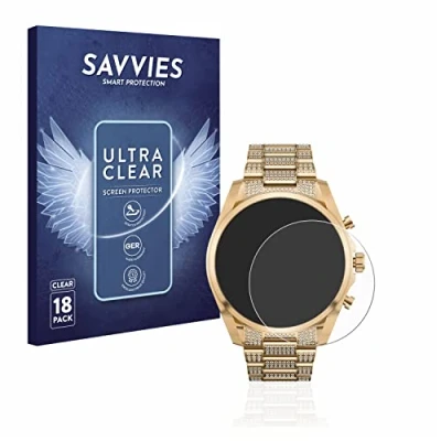 Abbildung von Savvies 18 Stück Schutzfolie für Michael Kors Access Gen 6 Bradshaw Displayschutz Folie Ultra Transparent