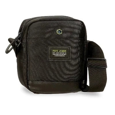 Abbildung von Pepe Jeans Leighton Gepäcktasche für Herren, Schwarz, Talla única, Kleine Umhängetasche