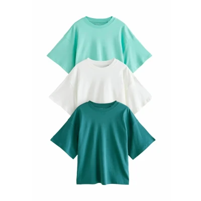 Abbildung von Next Relaxed FIT CREW NECK Tshirt basic, Damen, Größe: Large, Teal ecru blue