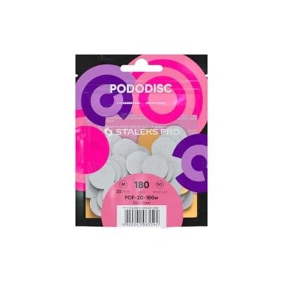 Abbildung von Pads Nagelfeile für Pediküre Disc Weiß Nachfüllfeile Pododisc Staleks Pro M 180 Körnung Box (50 Stück) Fuß Spa