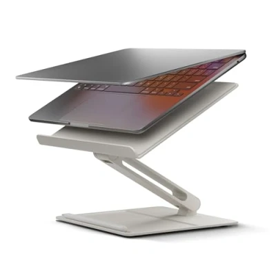Abbildung von Native Union Desk Laptop Ständer höhenverstellbarer ergonomischer Computertisch kompatibel mit MacBook Air/Pro, iPad, Dell, HP, Lenovo, Microsoft Surface und Laptops Tablets (Sandstein)