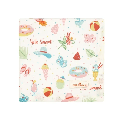 Abbildung von Greengate Lula Stoffserviette white 40 x cm