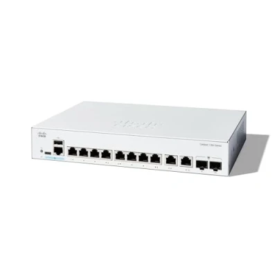 Abbildung von Cisco Catalyst 1300 8T E 2G Managed Switch, 8 Port GE, EXT. PS, 2 x 1 GE Kombi, eingeschränkter Lebenszeitschutz (C1300 2G)
