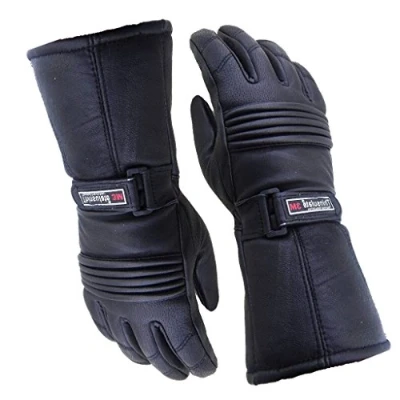 Abbildung von Mens Leather Winter Thermal Labelled Waterproof Inserts Thinsulate Motorcycle Gloves L Large