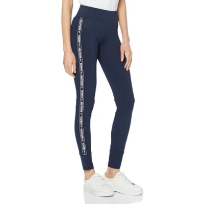 Abbildung von Tommy Hilfiger Legging Nachtwäsche Hose, Damen, Größe: Medium, Blue