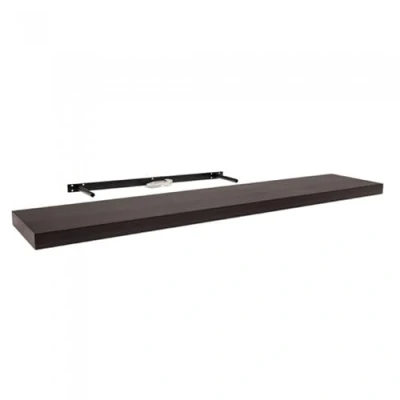 Abbildung von Velano Regalbrett, Wandregal, Regalboden, Schweberegal, Hängeregal, Regalsysteme 1 Stück, 118x23.5 cm, Wenge Regale für Küche, Badezimmer, Wohnzimmer, Schlafzimmer FS