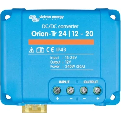 Abbildung von Victron Energy Orion Tr Spannungswandler 24/12 Volt 20 Ampere 240 Watt IP43 Geschützt DC Konverter für Doppelbatteriesysteme Nicht Isoliert