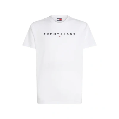 Abbildung von Tommy Jeans Linear LOGO TEE Tshirt basic, Herren, Größe: 44, White