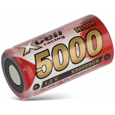 Abbildung von XCell Akku X5000SCR Sub C Hochstrom Flattop (Höhe 43,8 mm, ø 22,9 Spannung 1,2 V, Gewicht 69 g, 5000 mAh, NI MH Akku, Wiederaufladbar) 137691