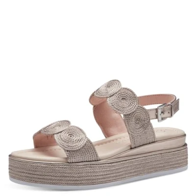 Abbildung von Marco Tozzi Plateausandalette, Damen, Größe: 40, Rose metallic Schuhe
