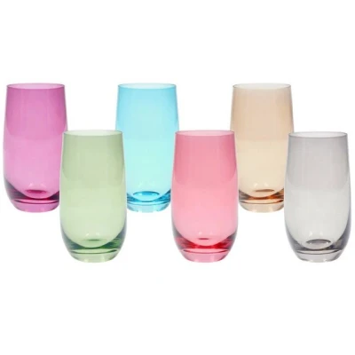 Abbildung von LEONARDO Longdrinkglas SORA, Glas, 390 ml, farbig sortiert, 6 teilig