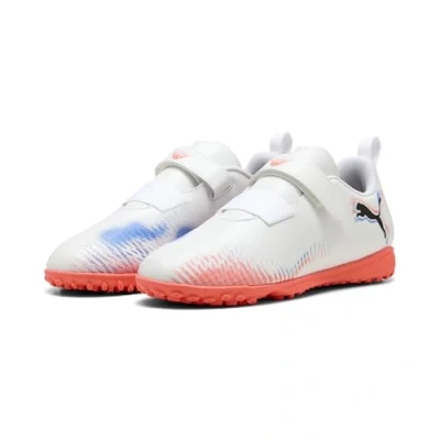 Abbildung von Puma FUTURE 8 PLAY TT Fußballschuhe Teenager Für Kinder White/Black/Glowing Red Größe: 29
