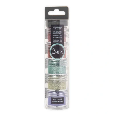Abbildung von Sizzix Making Essential Biodegradable Fine Glitter Muted 12g Topf 5PK