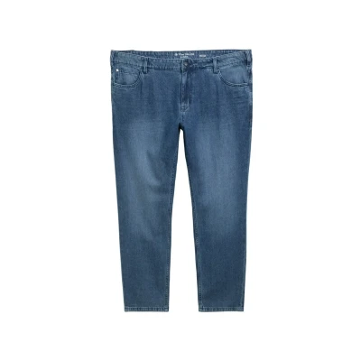 Abbildung von TOM Tailor PLUS SIZE Jeans Tapered Fit, Herren, Größe: 44x32, Used mid stone blue denim