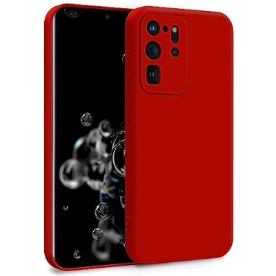 Abbildung von MyGadget Hülle für Samsung Galaxy S20 Ultra Zweilagige Handyhülle mit Kameraschutz Cover Innenfutter &amp; Silikon außen Rot