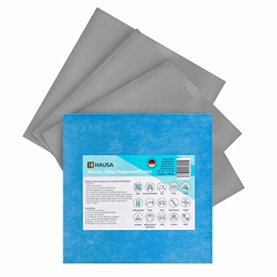 Abbildung von Hausa Reparatur Set Pool Wasser Stopp Reparaturflicken, 16x16cm Selbstklebender Flicken, 3 St., selbstverschweißendes Dichtungspflaster für alle Oberflächen, Reparieren auch unter