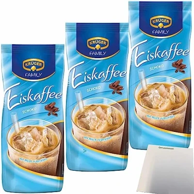 Abbildung von Krüger Family Eiskaffee Schoko 3er Pack (3x500g Beutel) + usy Block