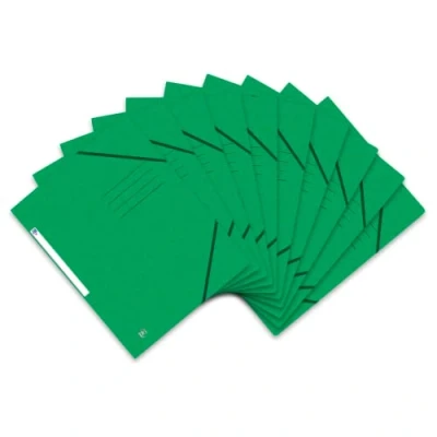 Abbildung von Oxford Top File + Eckspannermappe A4, extrastark aus Karton, grün, 10er Pack