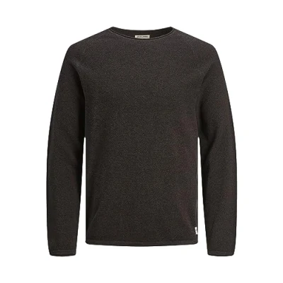 Abbildung von Jack &amp; Jones Jjehill CREW NECK NOOS Strickpullover, Herren, Größe: Small, Seal brown