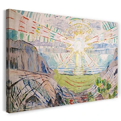 Abbildung von Printed Paintings Leinwand (80x60cm): Edward Munch Die Sonne (1910/1911)