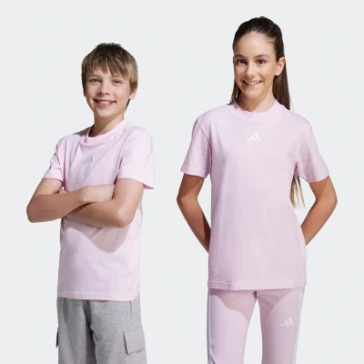 Abbildung von adidas Performance Essentials Unisex Tshirt print für Kinder, Größe: 140, Clear pink/white
