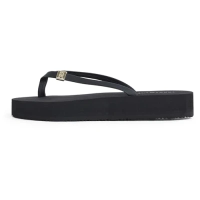 Abbildung von Tommy Hilfiger Zehentrenner, Damen, Größe: 39, Black Schuhe