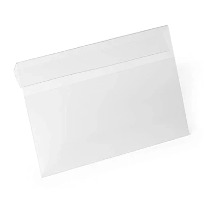 Abbildung von Durable Kennzeichnungstasche HARD COVER mit Falz A5 quer, Packung à 10 Stück, transparent, 116219