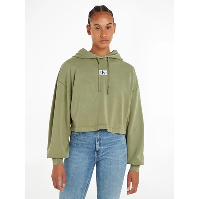 Abbildung von Calvin Klein Jeans Kapuzensweatshirt &quot;WASHED WOVEN LABEL HOODIE&quot;, mit Logoschriftzug