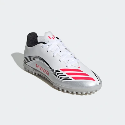 Abbildung von adidas Performance F50 Messi CLUB Fußballschuh Multinocken für Kinder, Größe: 30, White/lucid red/silver coloured Schuhe