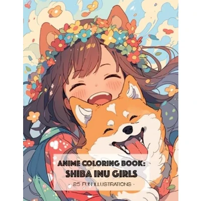 Abbildung von Kawaii Shiba Inu Girls: Cute Anime Coloring Book for Kids and Adults