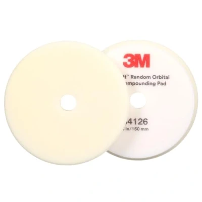 Abbildung von 3M Perfect It Polierschaumpad für Exzenter Poliermaschine, weiß, 150 mm (6 in), 34126