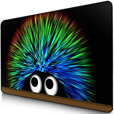 Abbildung von Sidorenko Gaming Mauspad 280 x 200 mm Mouse Pad mit Vernähte Kanten Rutschfester Mousepad Einer speziellen Oberfläche verbessert Geschwindigkeit und Präzision Maus in schwarz
