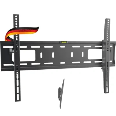 Abbildung von Schwaiger 719376 TV Wandhalterung, (bis 86 Zoll, neigbar, bis 50kg, 600x400mm, schwarz)