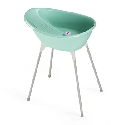 Abbildung von OKBABY Bella Kit mit Halterung, gemütliche Badewanne für Neugeborene und Babys von 0 12 Monate Hellblau