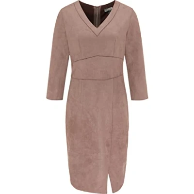 Abbildung von DreiMaster Vintage Damen Kleid 37212949 DR05, Taupe, XXL