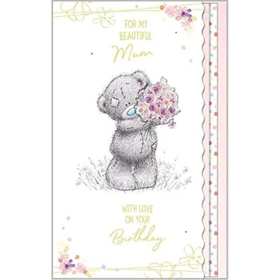 Abbildung von Carte Blanche Me to You Geburtstagskarte für Mütter, Blumenstrauß, 17,8 x 27,9 cm, Weiß