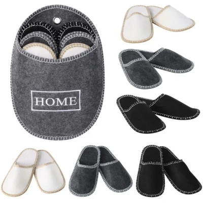 Abbildung von JEMIDI Gästehausschuhe 6er Set graue Gästepantoffel Bequeme und rutschfeste Pantoffel 6 Paar Hausschuhe grau Unisex