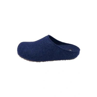 Abbildung von Haflinger Grizzly Michel Pantolette flach, Größe: 47, Blue Schuhe