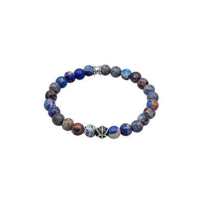 Abbildung von Kuzzoi Oxidized Basic Armband, Herren, Größe: 19, Dunkelblau