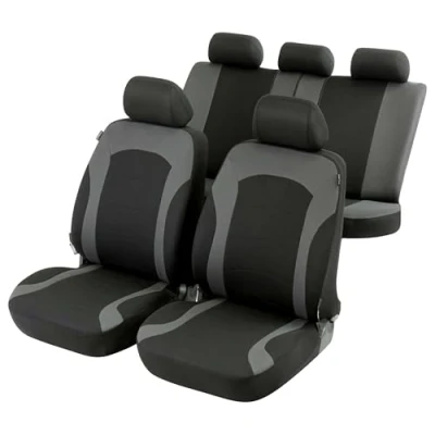 Abbildung von WALSER 11786 Sitzschonbezug schwarz/grau Polyester vorne und hinten AUDI: A6 C6 Limousine, HONDA: CIVIC 9, KIA: cee‘d I Schrägheck