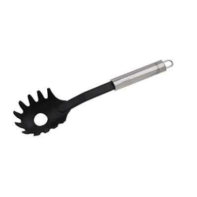 Abbildung von Fackelmann Nudellöffel Spaghettilöffel Ovalgriff schwarz 32 cm