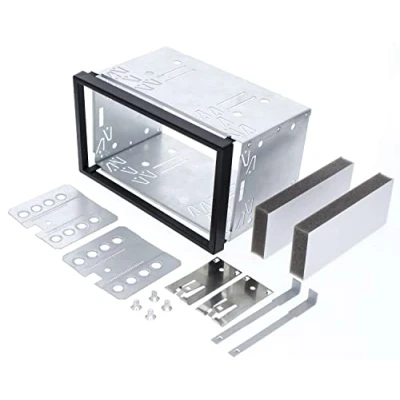 Abbildung von Audioproject A145 Autoradio Einbaurahmen Doppel DIN Metall für 2DIN Radio Blende Auto VW Golf Opel Corsa Astra Ford Smart FIAT Toyota Schacht