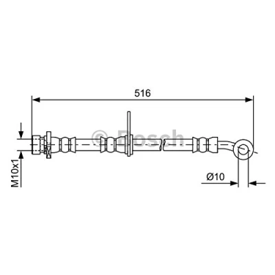 Abbildung von BOSCH 1 987 481 730 Bremsschläuche 495 M10x1 HONDA: ACCORD 8, 8 Kombi