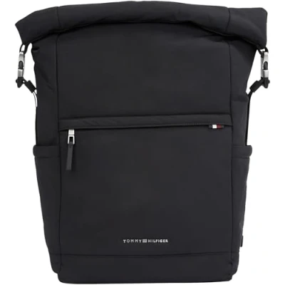 Abbildung von Tommy Hilfiger Signature Rolltop Backpack Tagesrucksack, Herren, Größe: One Size, Black